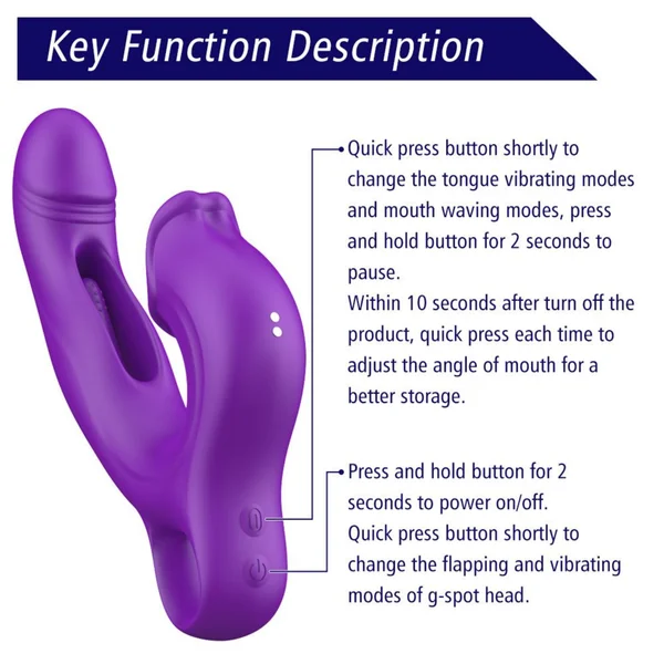 Amelia Flapping Vibrator with Licking Tongue — image 15 of 22