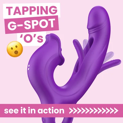 amelia flapping vibrator with licking tongue