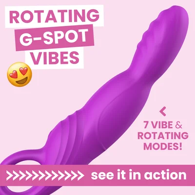 rotating rippled g spot vibrator