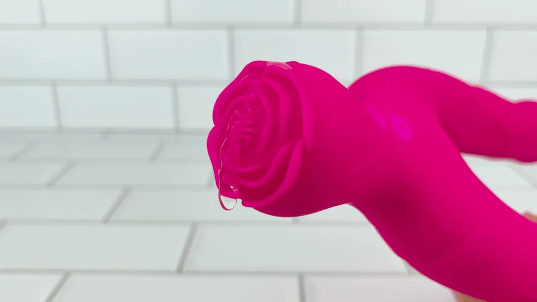 Bendy Silicone Double Dildo Vibrator with Clit Teaser - Fulfill DP Fantasies or Buzz Your Clit with the Vibrating Handle! — image 10 of 11