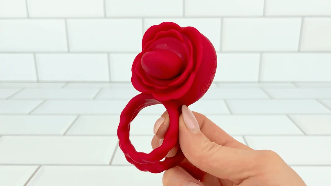 Twirling Tongue Flower Silicone C-Ring - Give Her Oral During Sex While Staying Rock Hard! — image 2 of 11