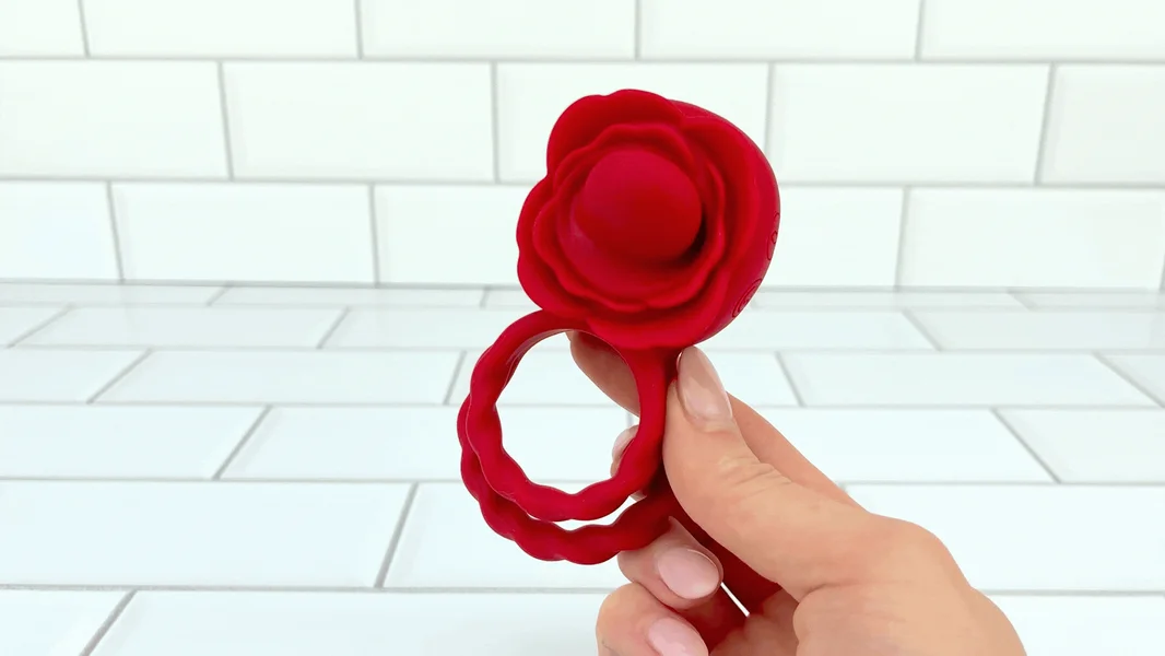 Twirling Tongue Flower Silicone C-Ring - Give Her Oral During Sex While Staying Rock Hard! — image 4 of 11