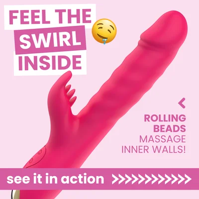 thrusting spinning licking dual action vibrator rolling beads massage inner walls with every thrust
