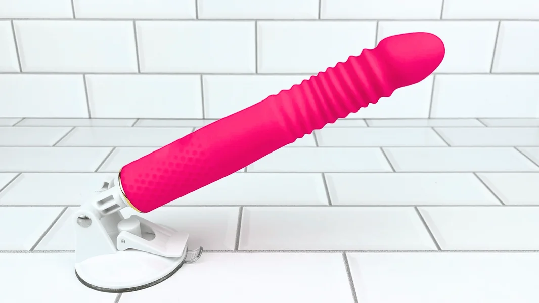Thrusting and Vibrating Suction Cup Dildo - Easy, Deep, Hands-free O's! — image 2 of 13