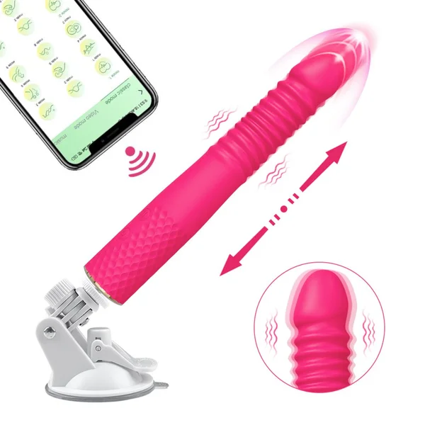 Thrusting and Vibrating Suction Cup Dildo - Easy, Deep, Hands-free O's! — image 3 of 13