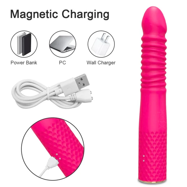 Thrusting and Vibrating Suction Cup Dildo - Easy, Deep, Hands-free O's! — image 7 of 13
