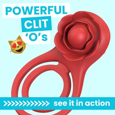 flower double c ring clit stimulation for her enhanced erections for you
