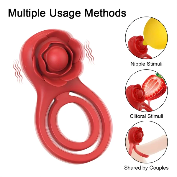 Flower Double C-Ring - Clit Stimulation For Her & Enhanced Erections For You! — image 7 of 10