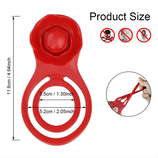 Flower Double C-Ring - Clit Stimulation For Her & Enhanced Erections For You! — image 9 of 10