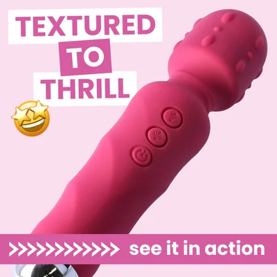 luxury wand vibe with nubby head perfect for foreplay massaging sore muscles