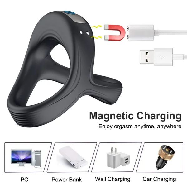 Vibrating Dual Cock Ring - Enhance Your Stamina & Amplify Your 'O's! — image 4 of 10