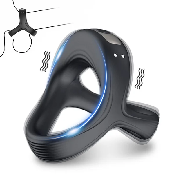 Vibrating Dual Cock Ring - Enhance Your Stamina & Amplify Your 'O's! — image 2 of 10