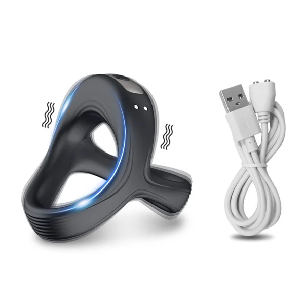 Vibrating Dual Cock Ring - Enhance Your Stamina & Amplify Your 'O's! — image 6 of 10