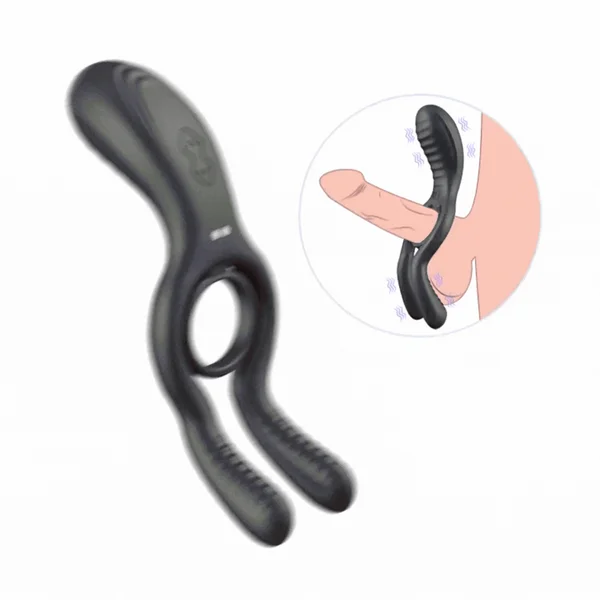 The Dual-Action Clit & Ball Vibrating Cock Ring — image 5 of 15