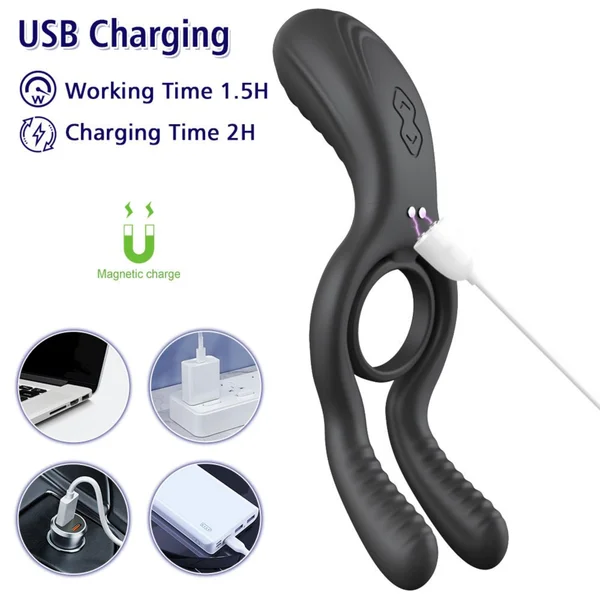 The Dual-Action Clit & Ball Vibrating Cock Ring — image 13 of 15