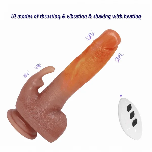The Mounted Magic - Heated Thrusting Vibrating Dildo with Rabbit Clit Stimulator — image 13 of 14