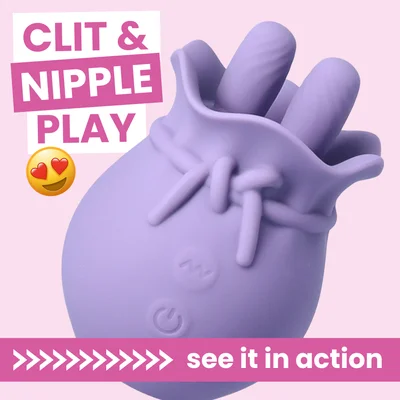 lavender lover double pronged clit stroker
