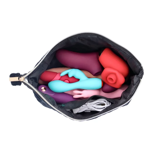 Classy Quilted Fabric Storage Bag for Your Sex Toys and Lubes — image 2 of 7