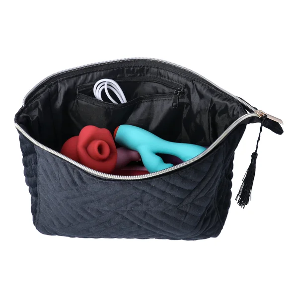 Classy Quilted Fabric Storage Bag for Your Sex Toys and Lubes — image 3 of 7