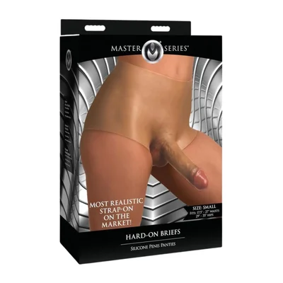 master series hard on briefs silicone penis panties includes an anal opening for backdoor play