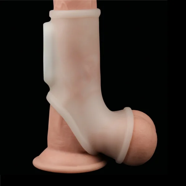 Smooth Vibrating Knights Ring Scrotum Sleeve — image 3 of 4