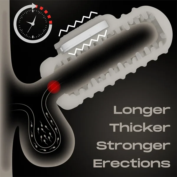 Knight's Ring Vibrating Sleeve- Use for Girth Enhancement or as a Masturbator! — image 6 of 11