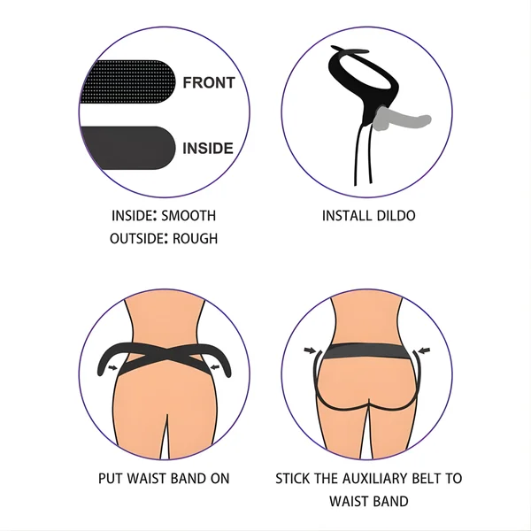 7.5 Inch Black Easy Strap-on Set — image 12 of 12