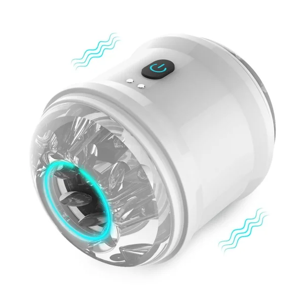 Open-Ended Vibrating Male Masturbator - Ultra-Soft Nubby-Sleeve Hums Around Your Cock! — image 7 of 15