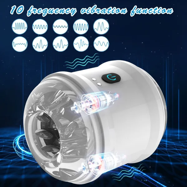 Open-Ended Vibrating Male Masturbator - Ultra-Soft Nubby-Sleeve Hums Around Your Cock! — image 12 of 15