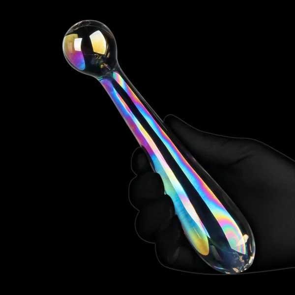 Dual-Ended Twilight Gleam Glass Dildo - Stunning Prismatic Shimmers! — image 5 of 8