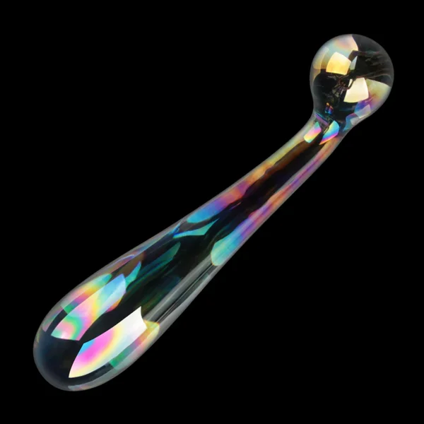Dual-Ended Twilight Gleam Glass Dildo - Stunning Prismatic Shimmers! — image 4 of 8