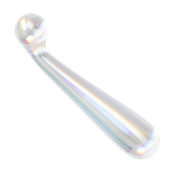 Dual-Ended Twilight Gleam Glass Dildo - Stunning Prismatic Shimmers! — image 2 of 8