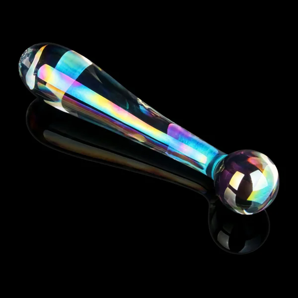 Dual-Ended Twilight Gleam Glass Dildo - Stunning Prismatic Shimmers! — image 6 of 8