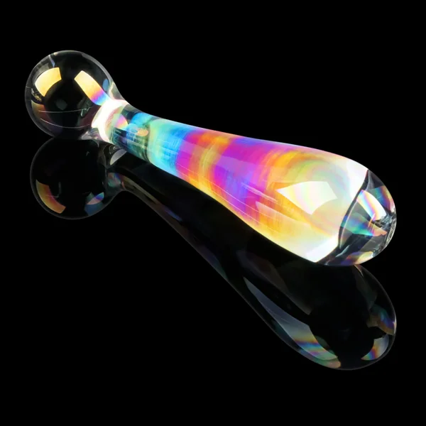 Dual-Ended Twilight Gleam Glass Dildo - Stunning Prismatic Shimmers! — image 8 of 8