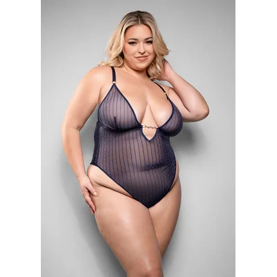 celeste rhinestone teddy plus size