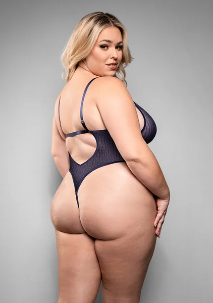 Celeste Rhinestone Teddy - Plus Size — image 2 of 2