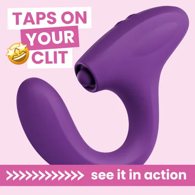 curved g spot dual action vibrator with clit tapper
