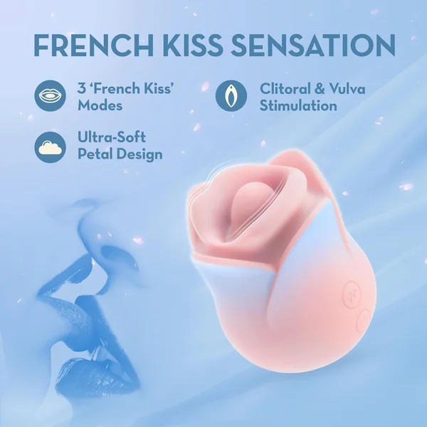 Blush Collection French Kiss Rose Stimulator - Nibbles On Your Clit with Powerful Vibrations! — image 4 of 8