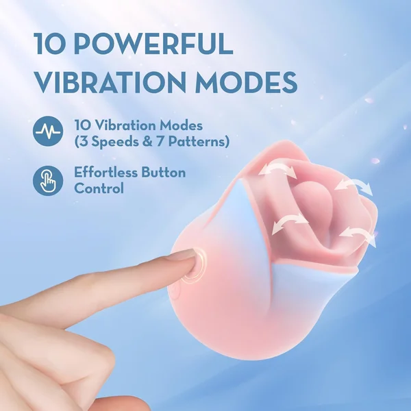 Blush Collection French Kiss Rose Stimulator - Nibbles On Your Clit with Powerful Vibrations! — image 5 of 8