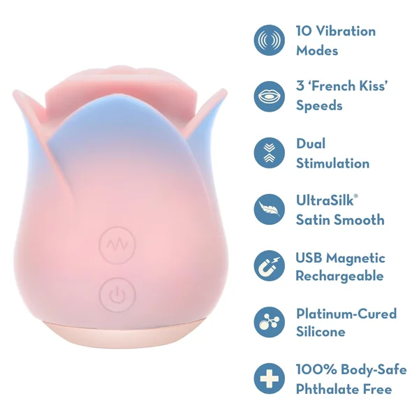 Blush Collection French Kiss Rose Stimulator - Nibbles On Your Clit with Powerful Vibrations! — image 2 of 8