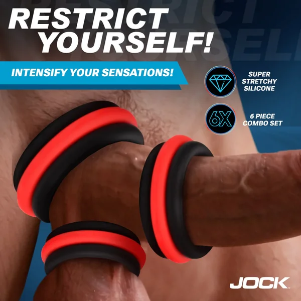 Jock Enhancers 2-in-1 Silicone Cock Ring Set — image 3 of 7