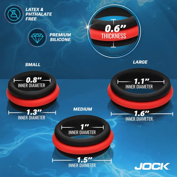 Jock Enhancers 2-in-1 Silicone Cock Ring Set — image 6 of 7