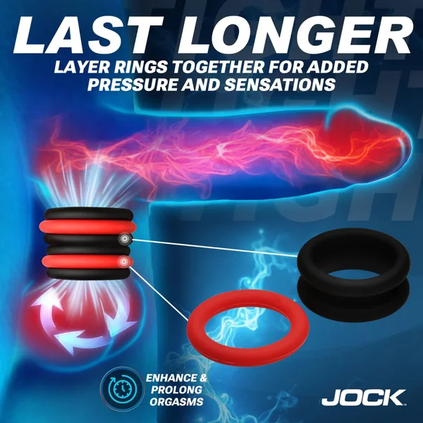 Jock Enhancers 2-in-1 Silicone Cock Ring Set — image 5 of 7