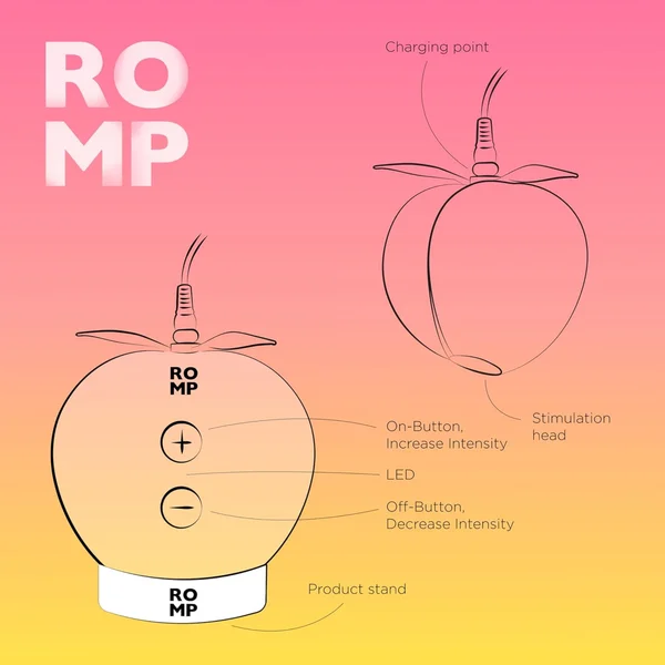 Romp Pink Peach Air Pulse Clit Stimulator — image 8 of 13