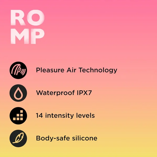 Romp Pink Peach Air Pulse Clit Stimulator — image 9 of 13