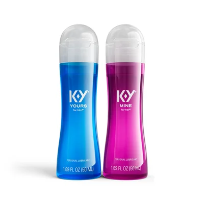 ky yours and mine couples lubricant set warming for him tingling for her