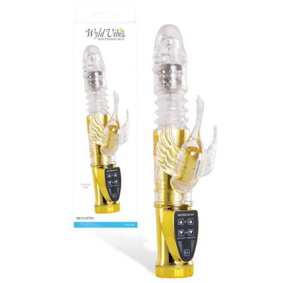 nsnovelties 9 5 Thrusting Rotating Beaded Swan Vibrator