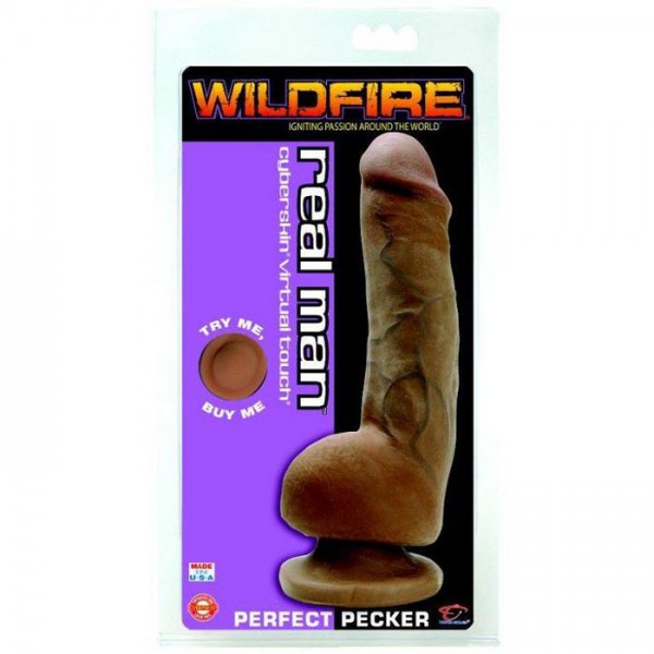 Cinnamon Cyberskin Real Man Dildo