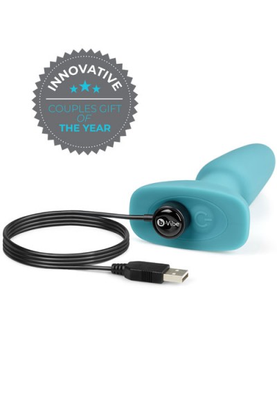 B-Vibe Rimming 6" Silicone Butt Plug with Remote