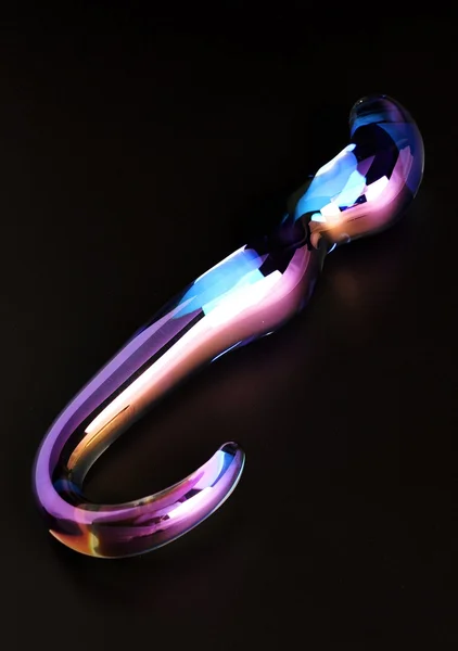 Blue Flame Curved Glass Dildo — image 2 of 6